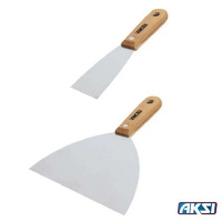 Espátula rígida con mango de madera de 3" Marca AKSI
