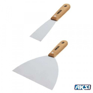 Espátula flexible con mango de madera de 2" Marca AKSI
