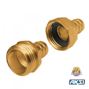 Conexión hembra y macho de latón de 1/2" Marca AKSI