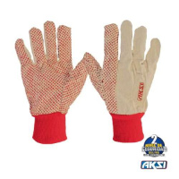 Guante de loneta con puntos de PVC Marca AKSI 