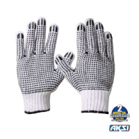 Guante de algodón con puntos de PVC en ambos lados Marca AKSI